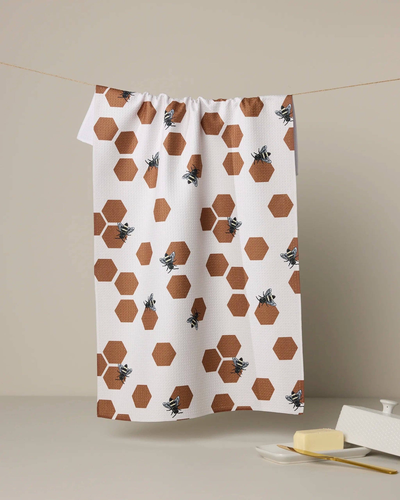 Busy Buzzin Geometry Tea Towel