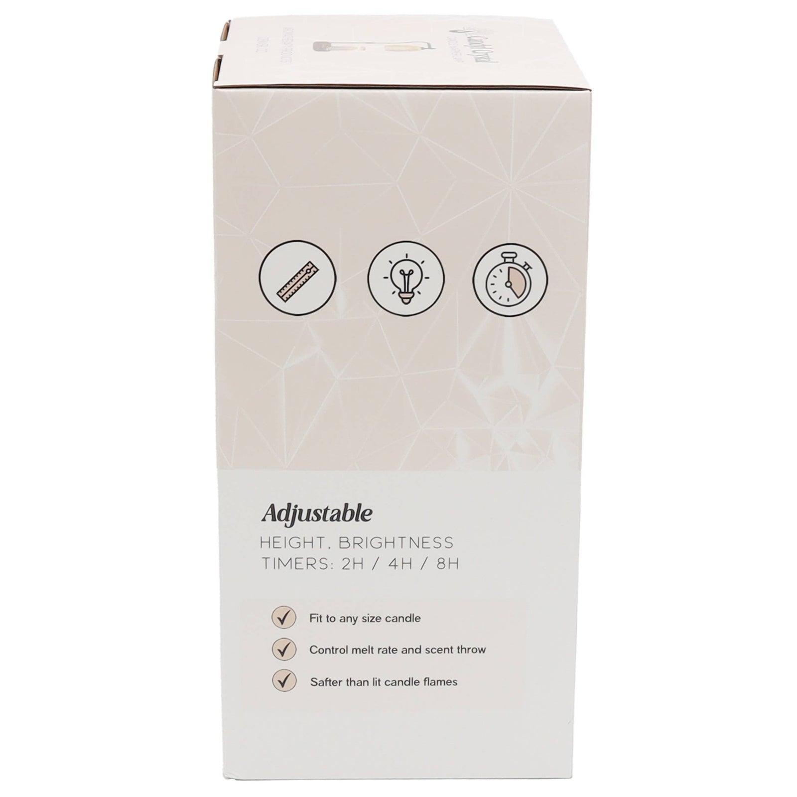 Candle Warmer Lamp - Crystal Glass & Wood Base - Black