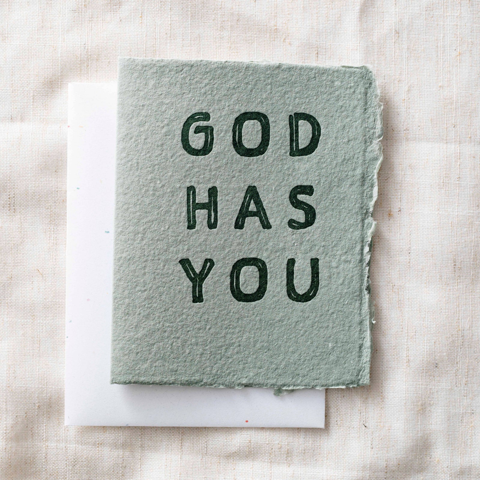 God Has You | Religious Sympathy Greeting Card - Blank on Back