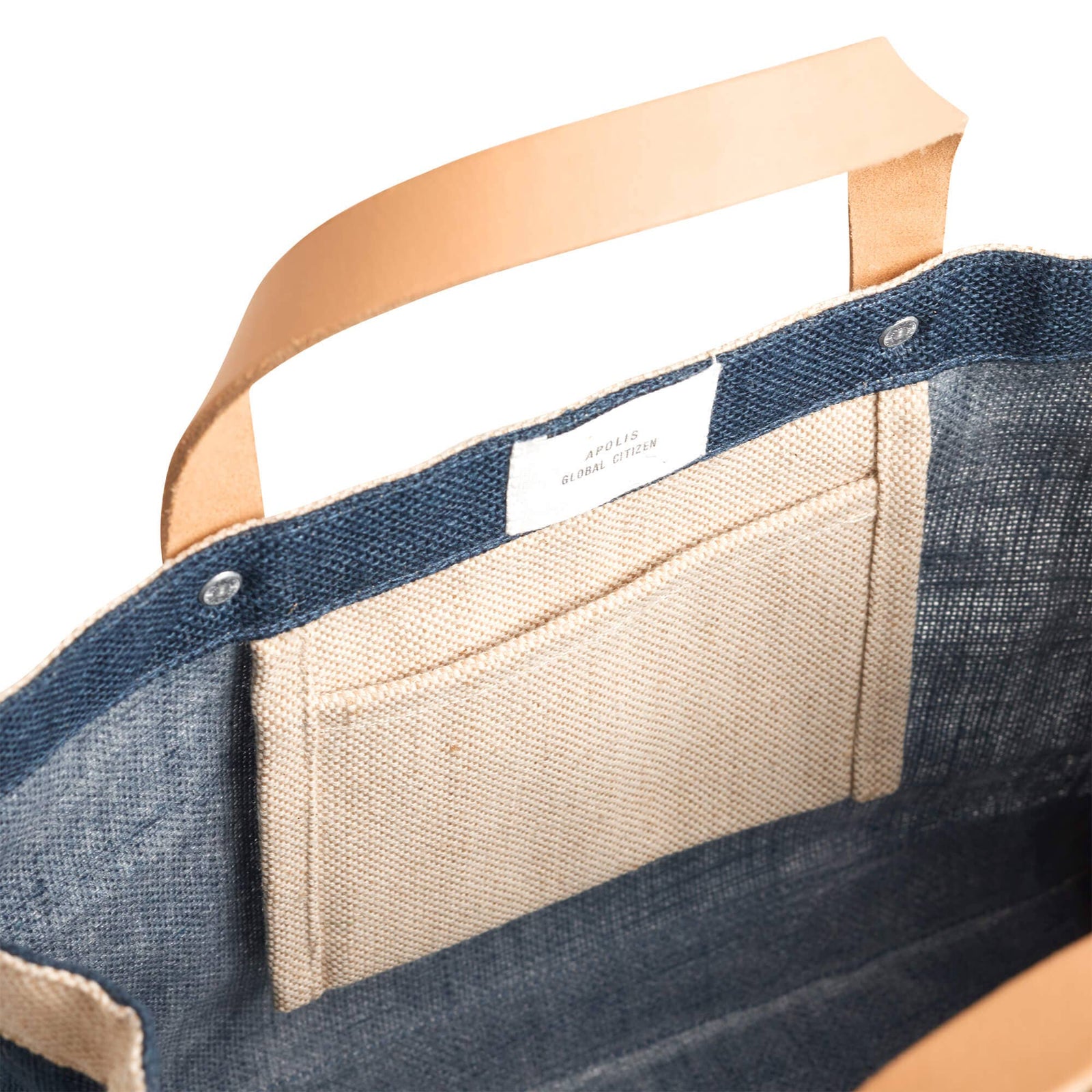 Apolis Petite Market Bag in Navy: Coeur d'Alene