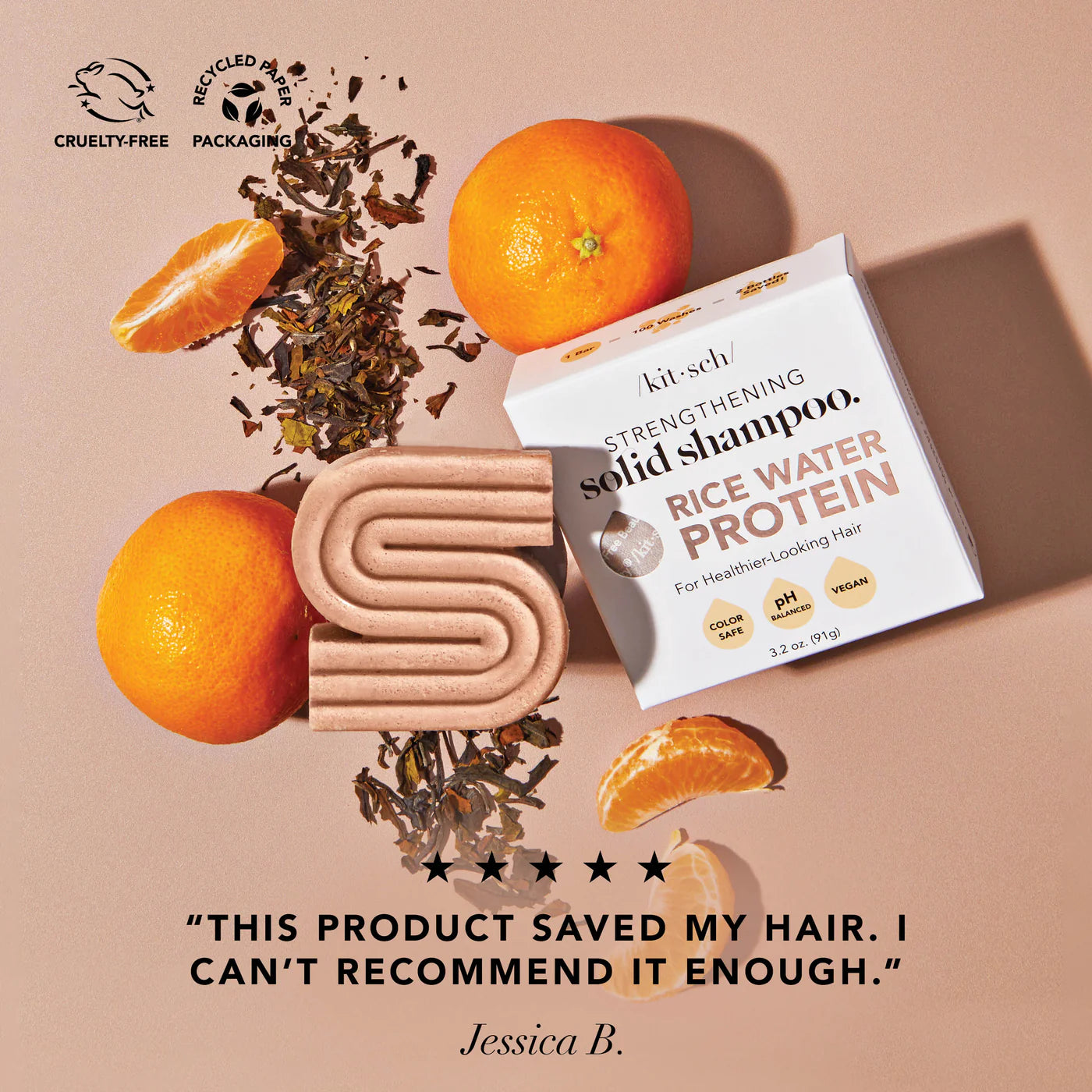 Rice Water Protein Shampoo Bar for Hair Growth