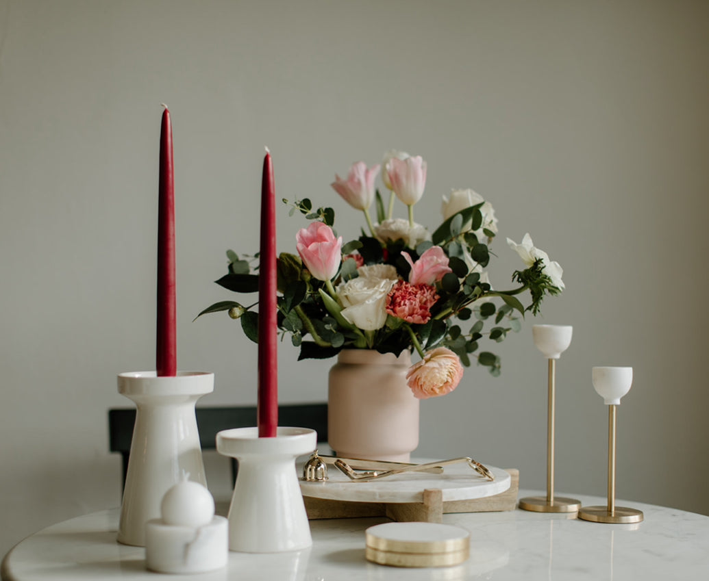 Large Cafe Taper & Pillar Candle Holder