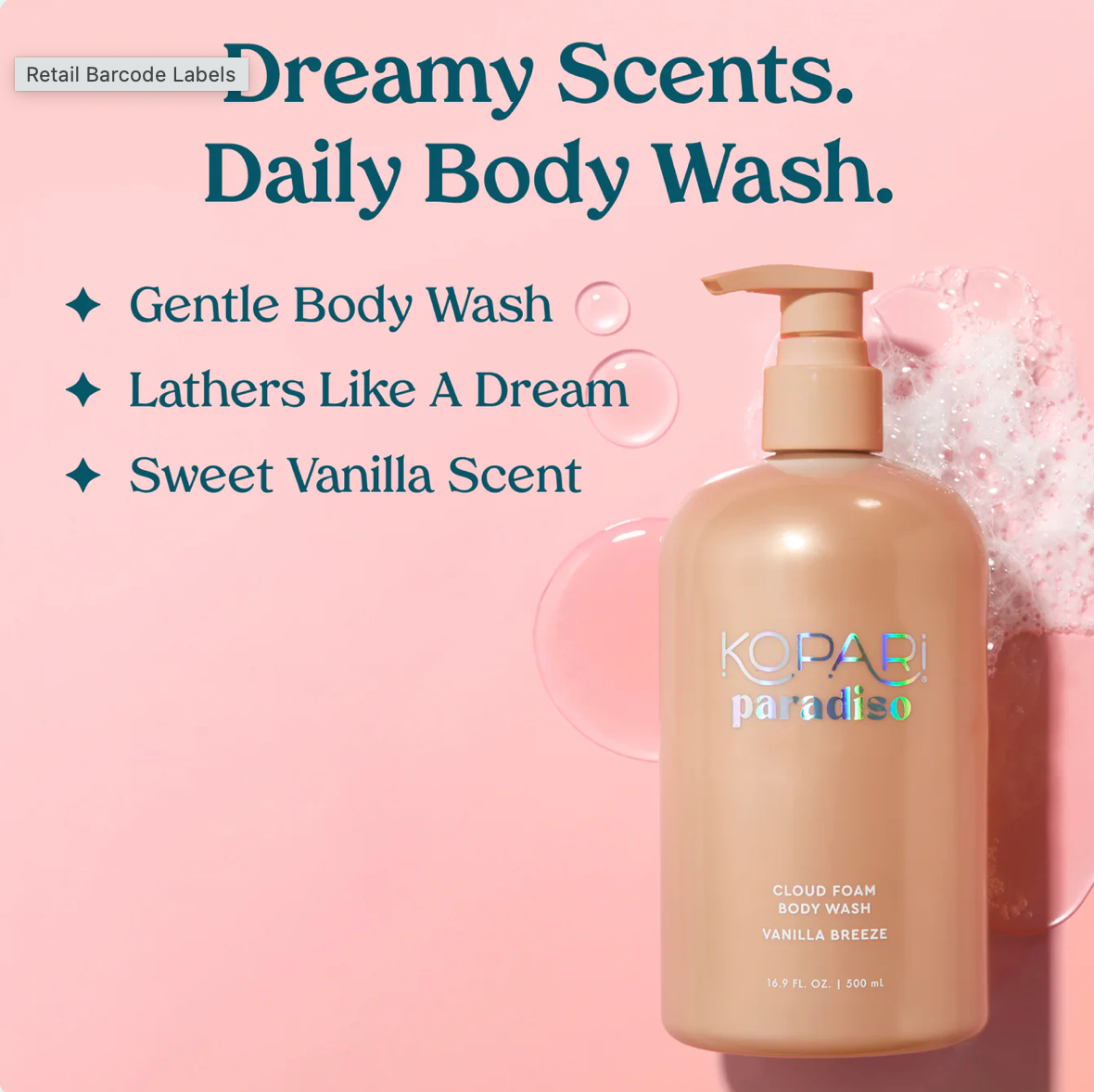 Vanilla Breeze Cloud Foam Body Wash