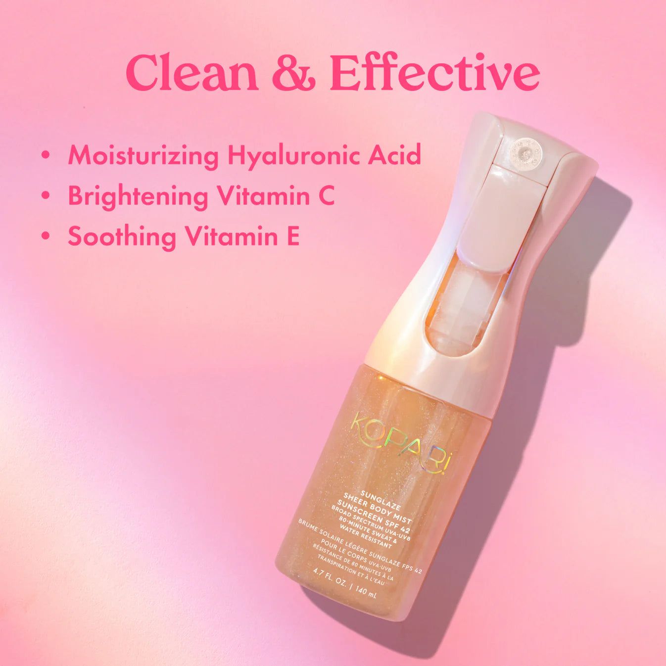 Sunglaze Sheer Body Mist Sunscreen SPF 42