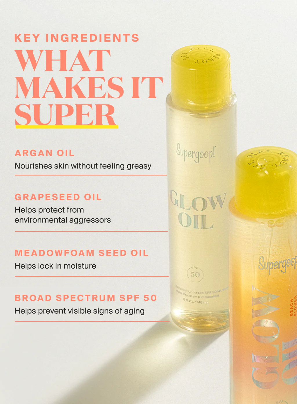 Glow Oil SPF 50 Body Oil - LIMITED EDITION Beach Flower
