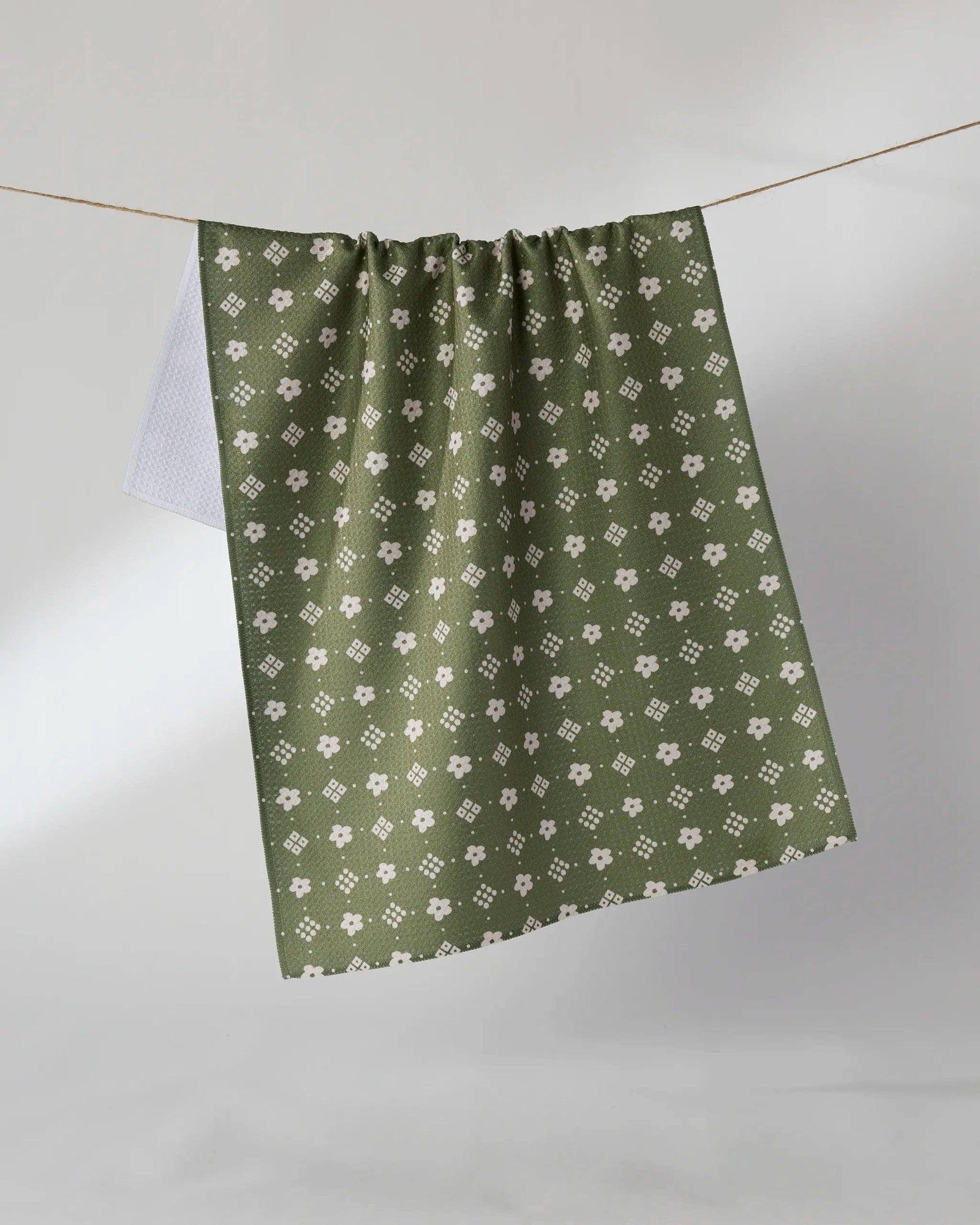 Green Gables Geometry Tea Towel