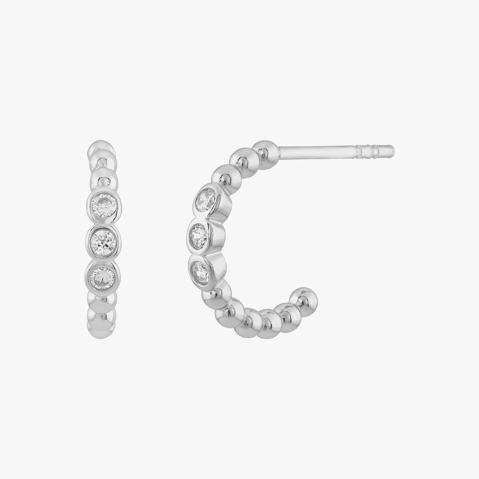 Silpada Around The Way J-Hoop Silver Earrings