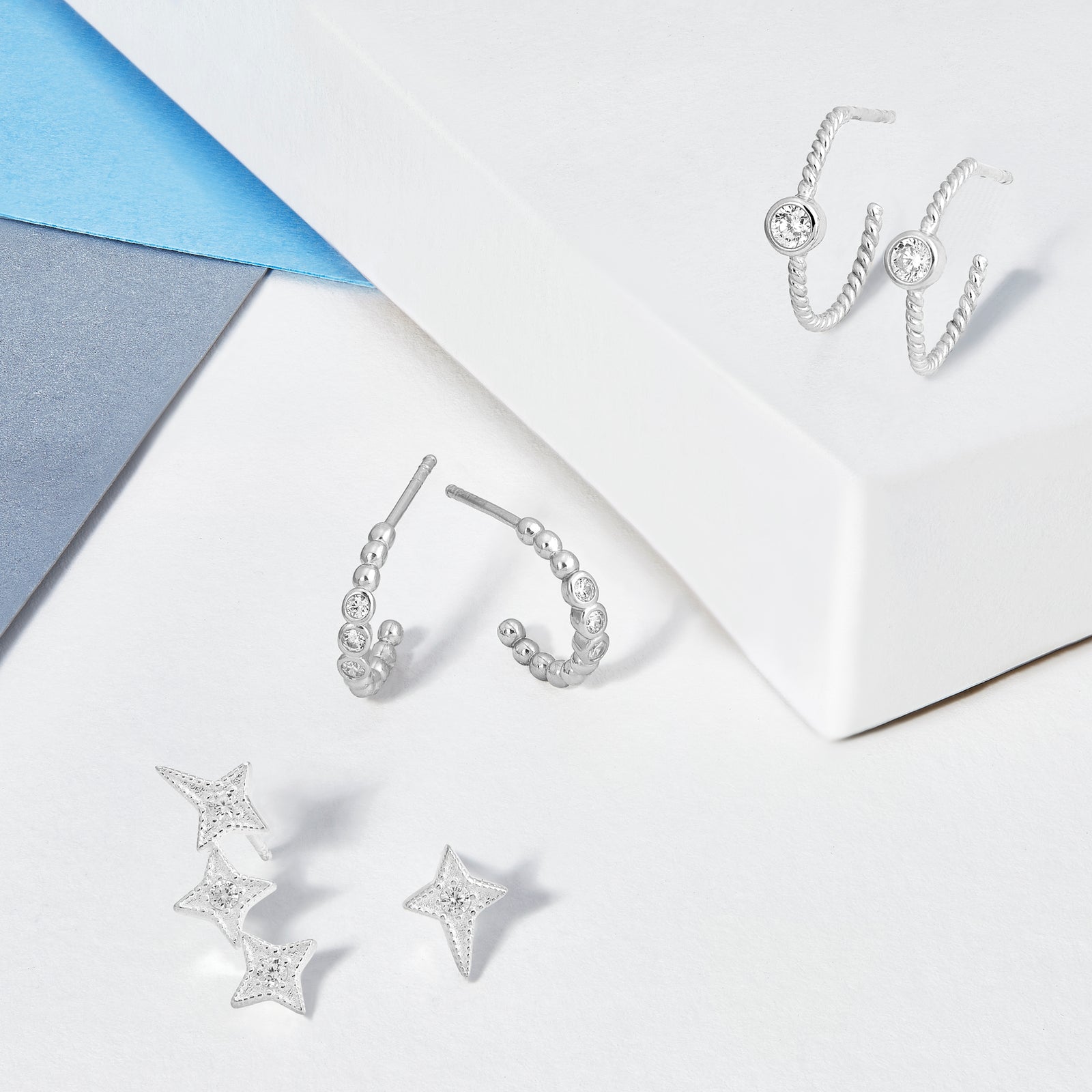 Silpada Around The Way J-Hoop Silver Earrings