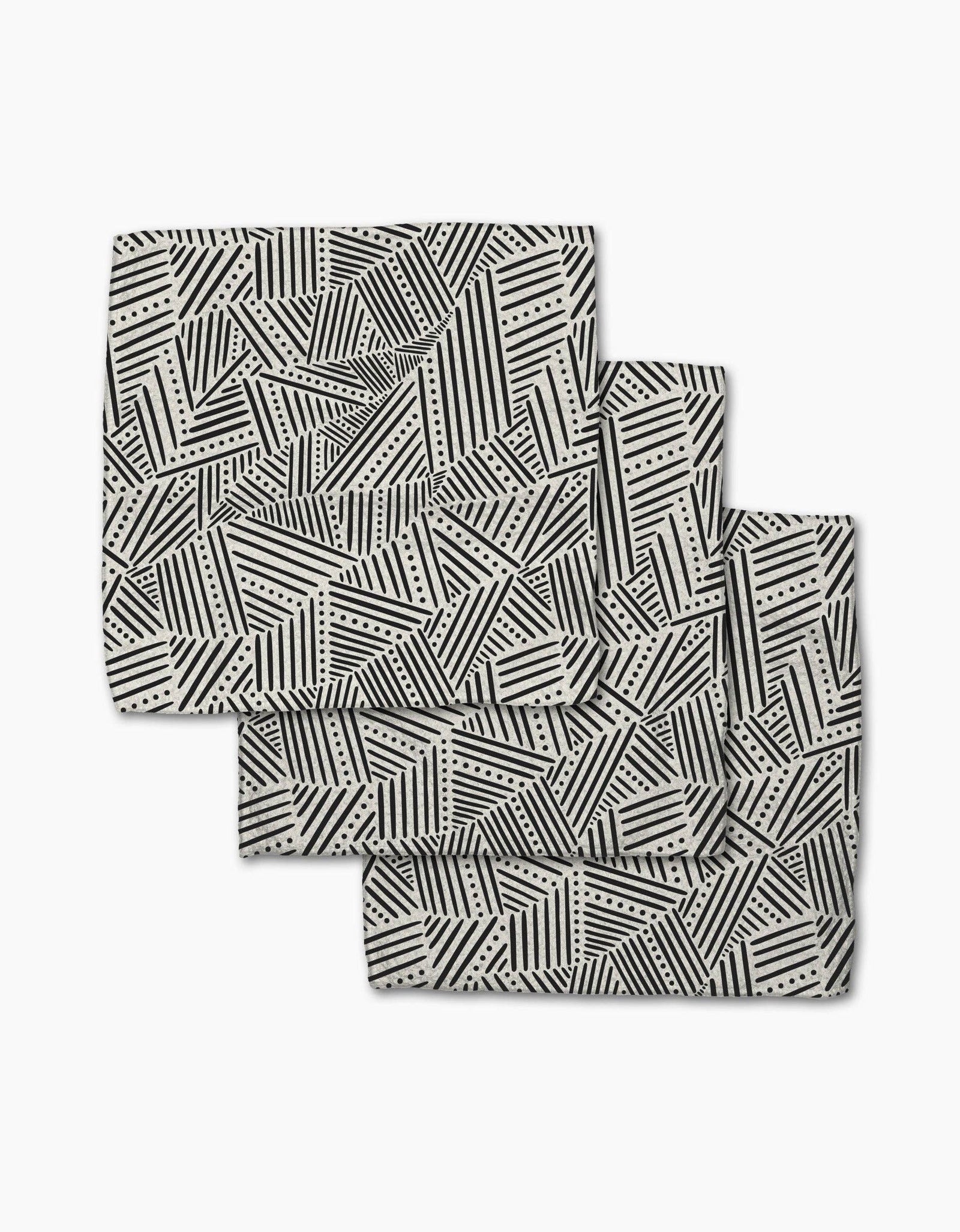 Rhythm Current Stripes Geometry Dishcloth Set