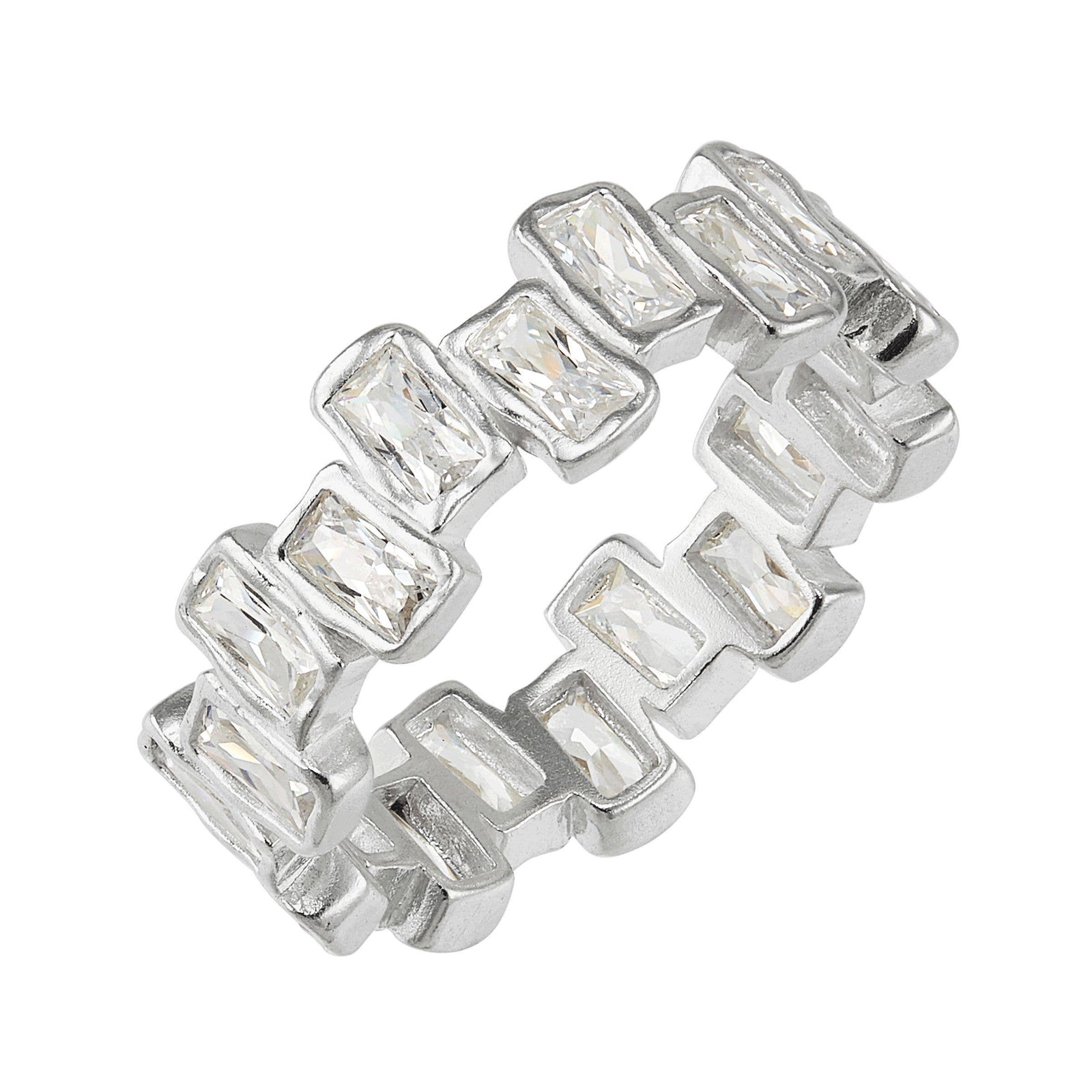 Silpada The Little Things Cubic Zirconia Ring in Silver: White / 6