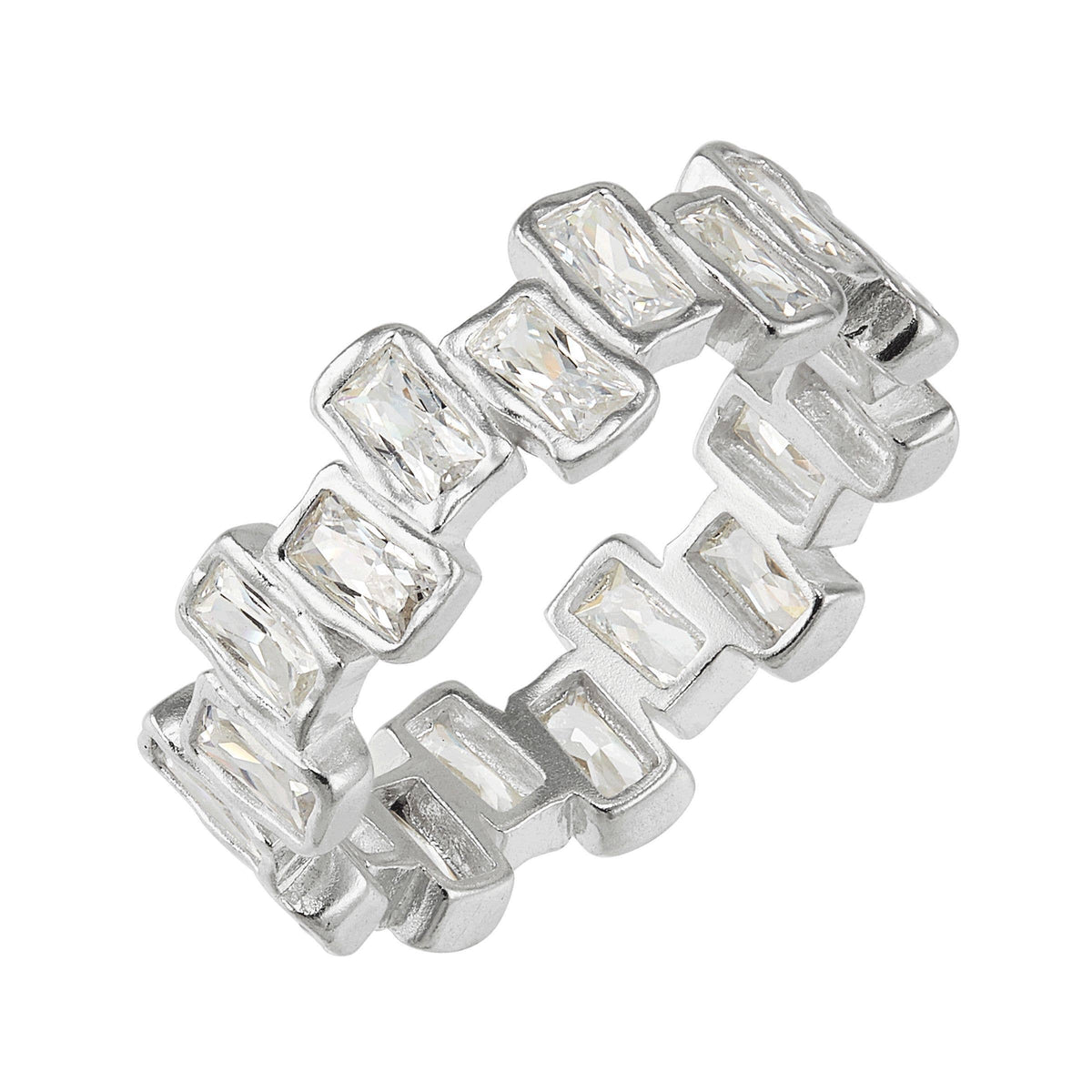 Silpada The Little Things Cubic Zirconia Ring in Silver: White / 8