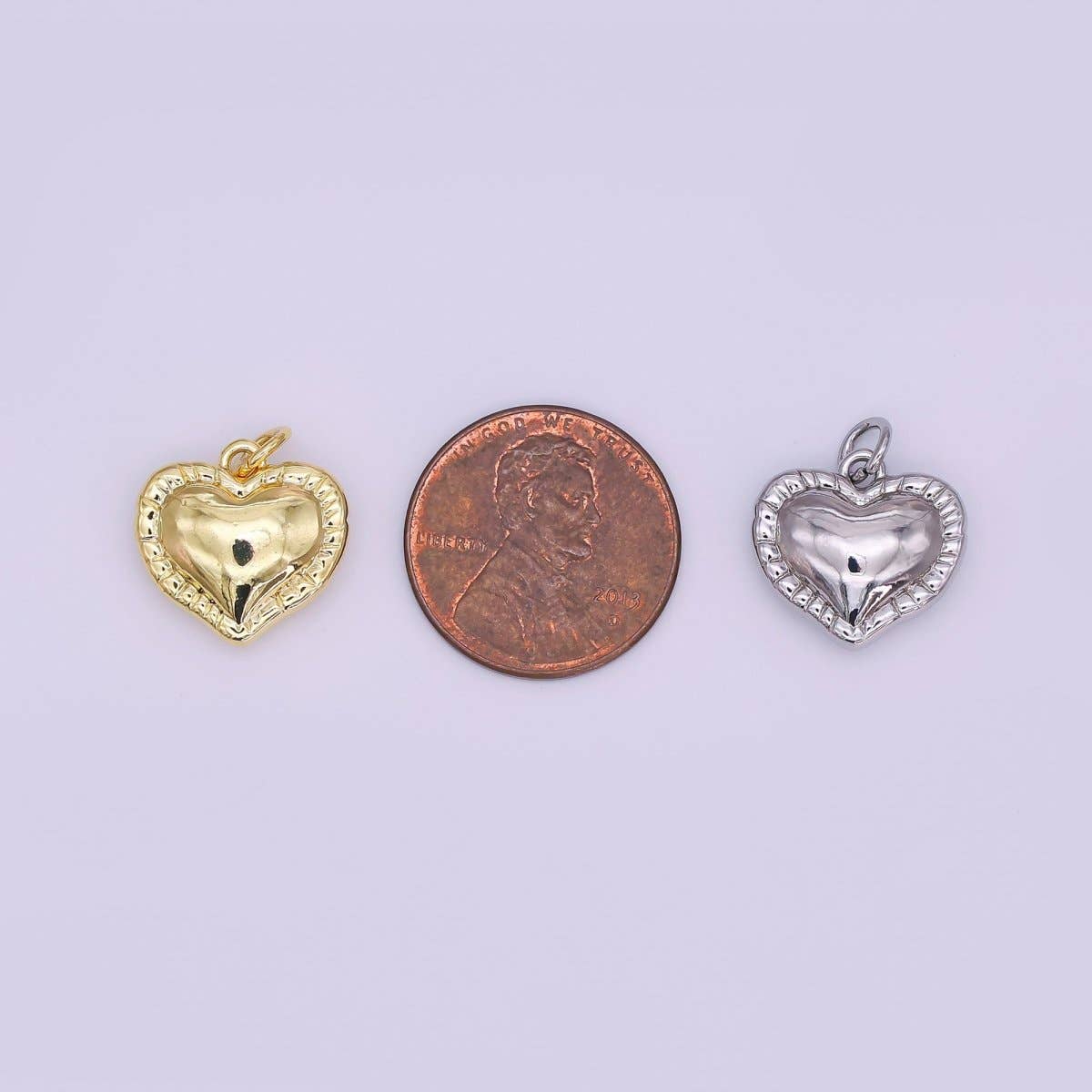 Tiny Heart Minimalist Charm: Silver