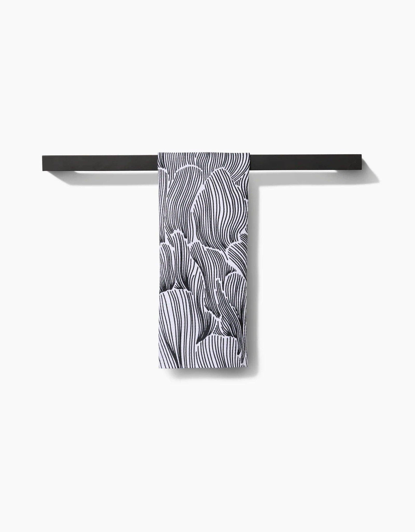 Posh Petals Fresh Linen Geometry Tea Towel