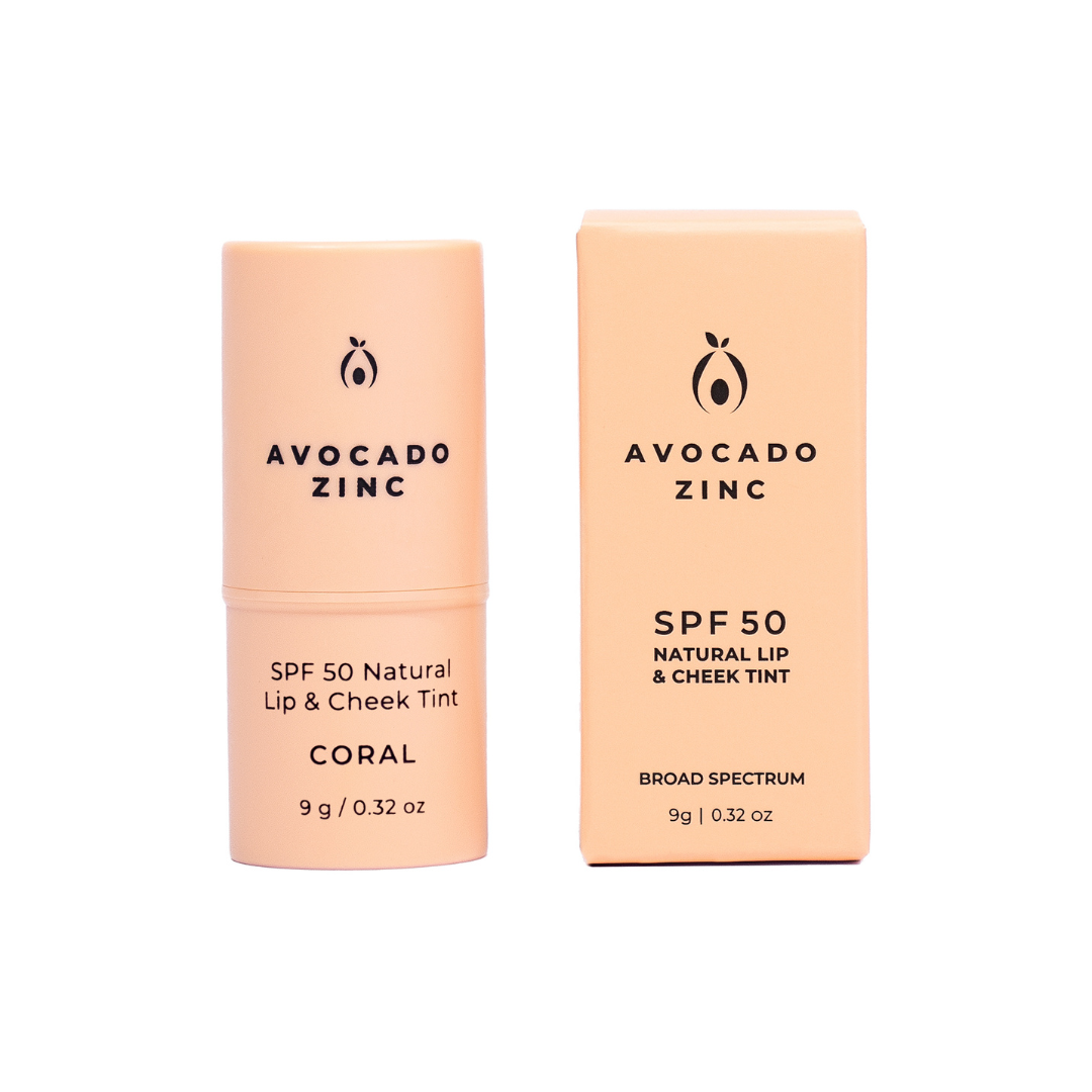 SPF 50 Natural Lip &amp; Cheek Tint - Coral