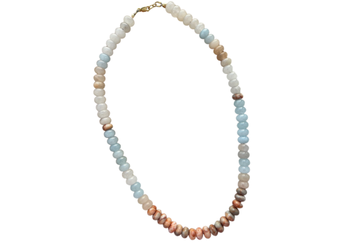 Rowan Necklace: Light Blue/Peach/Ivory