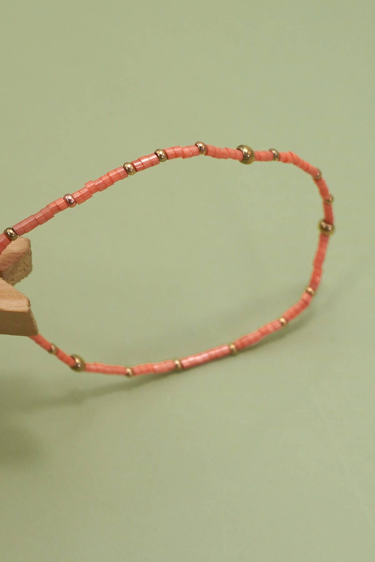 BOHO COLORFUL BALL BEADED BRACELET | 40B5178: PEACH