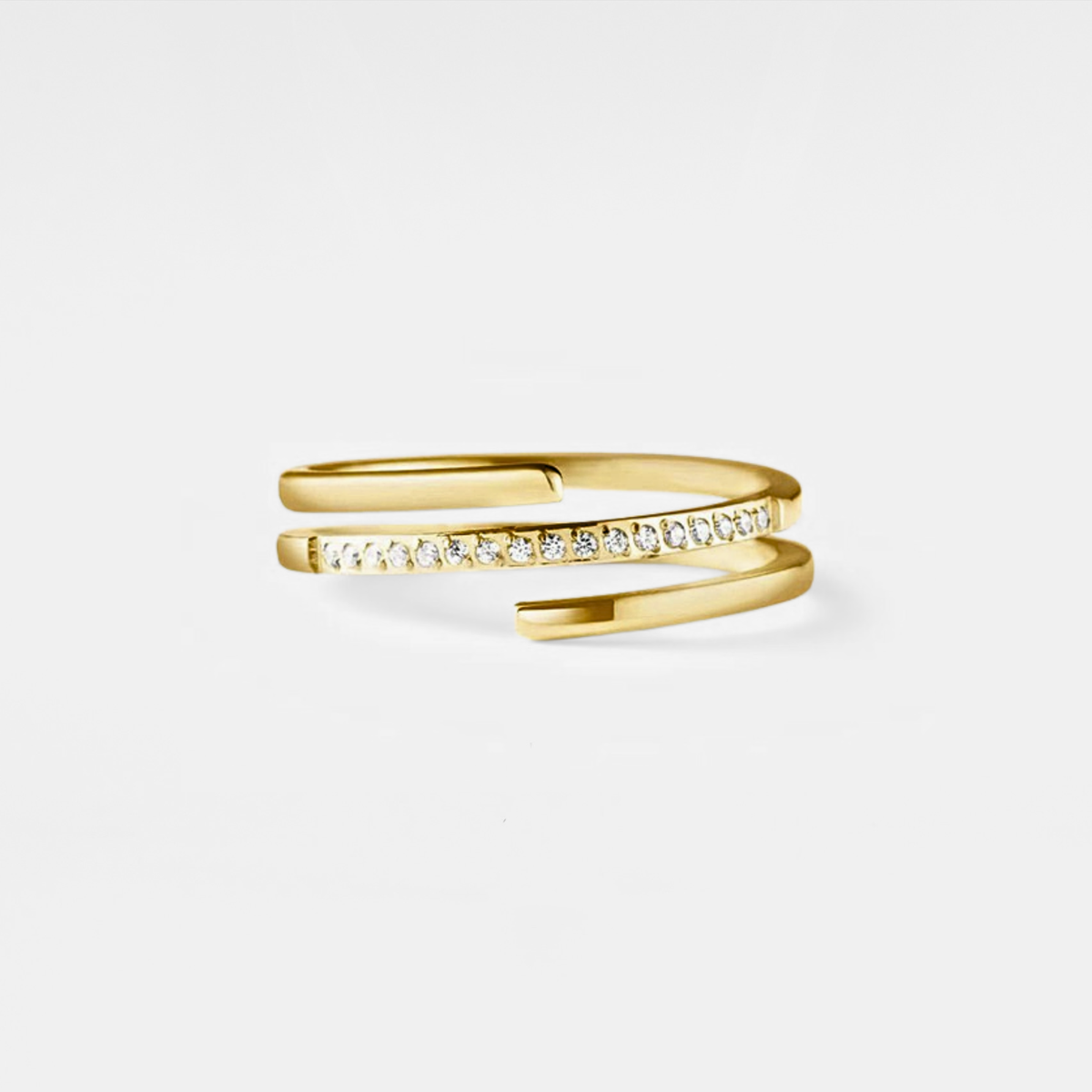 Three Row Stacking Spiral Wrap Ring in 925 Sterling Silver: Silver / 8 US