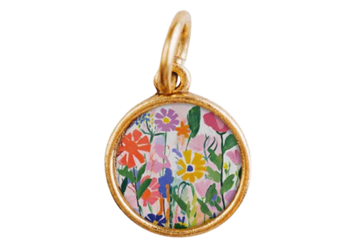Wildflowers Pendant Charm: Antique Gold / Small