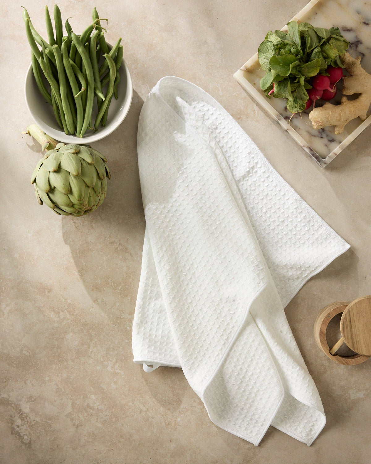 Salt Truffle Geometry Hand Towel