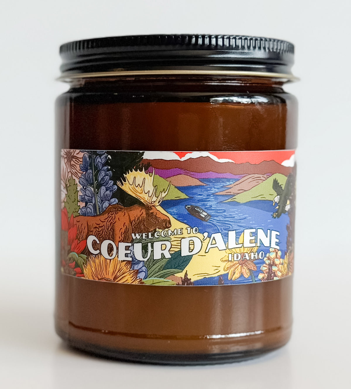 Coeur d&#39;Alene Mural Candle - Label Designed by Brelse Lewis