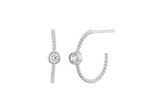 Silpada Focus on Me J-Hoop Earrings