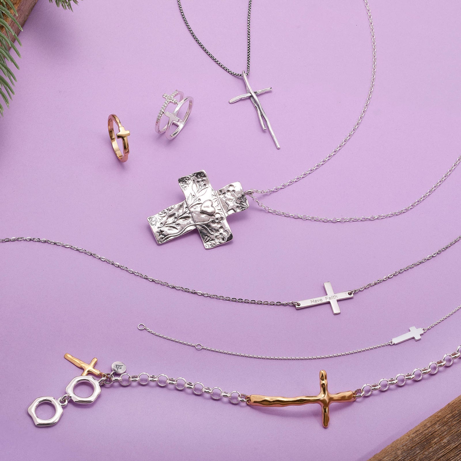 Silpada 'Simplex Cross' Textured Ring in Sterling Silver, Si: Yellow / 8