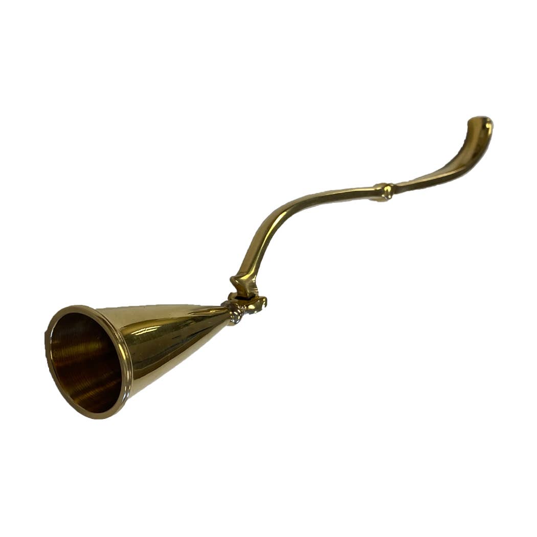7&quot; Hinged Brass Candle Snuffer- Antique Vintage Style