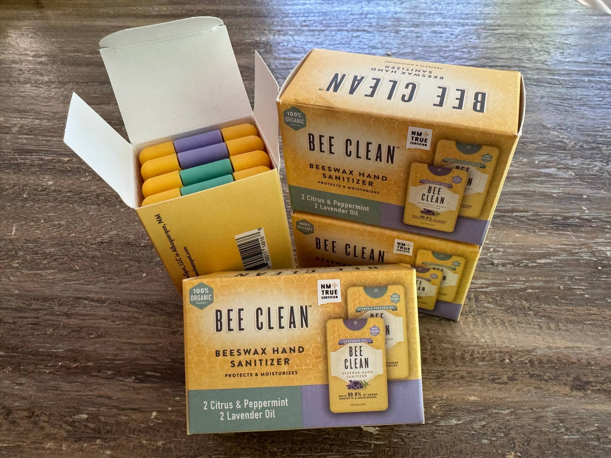 Bee Clean Organic Beeswax Hand Sanitizer-13 Combo 4 packs