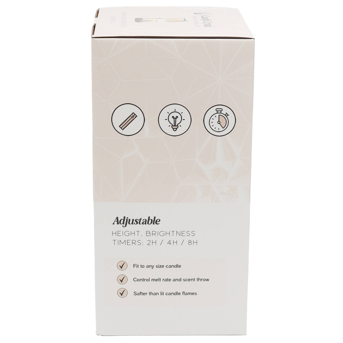 Candle Warmer Lamp - Crystal Glass &amp; Wood Base - Black