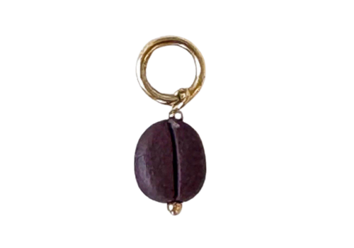 Coffee Bean Charm - Antique Gold