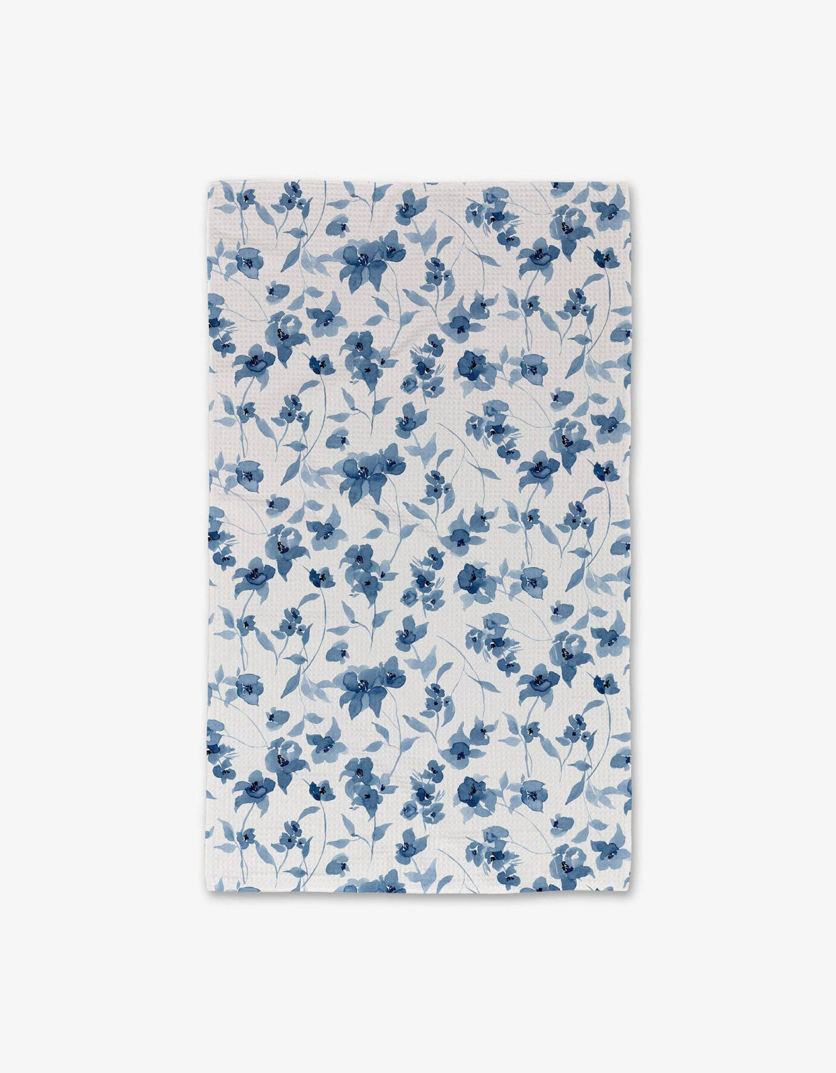Blue Floral Geometry Luxe Hand Towel