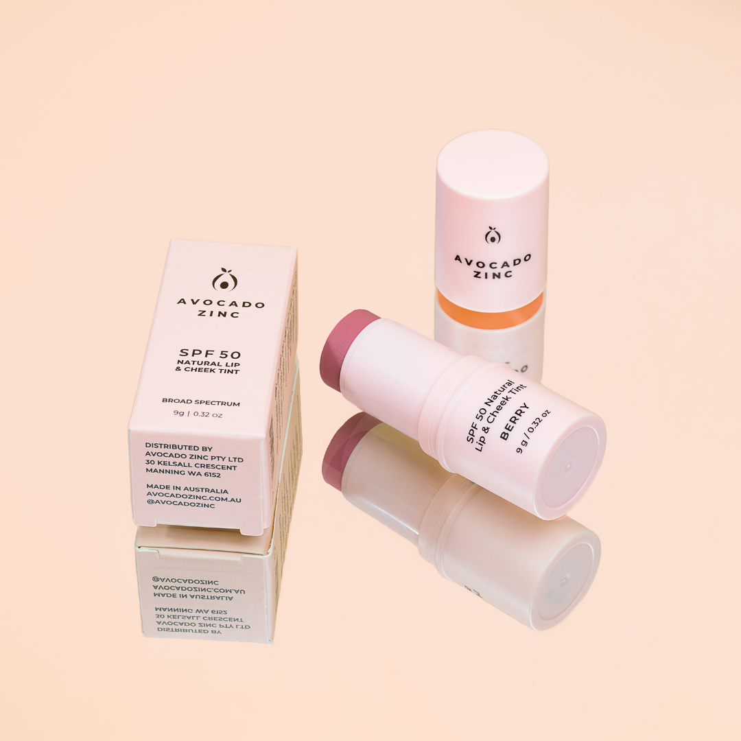 SPF 50 Natural Lip &amp; Cheek Tint - Berry