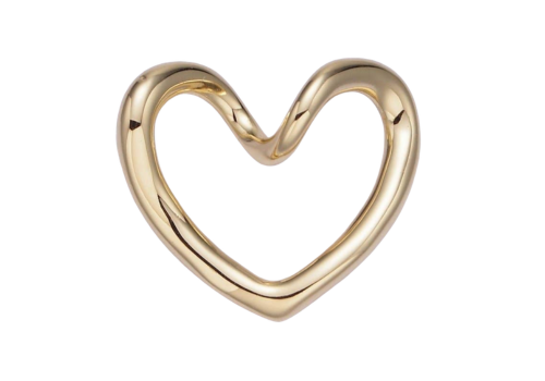 14K Gold Filled Curved Open Heart Pendant