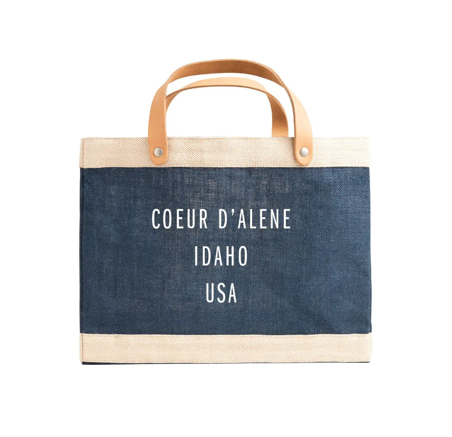 Apolis Petite Market Bag in Navy: Coeur d'Alene