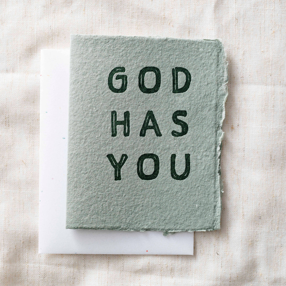 God Has You | Religious Sympathy Greeting Card - Blank on Back