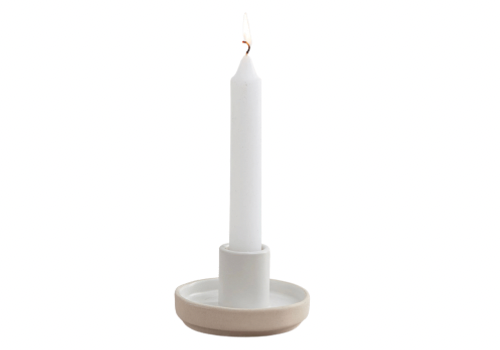 Organics Tapered Candle Holder - White