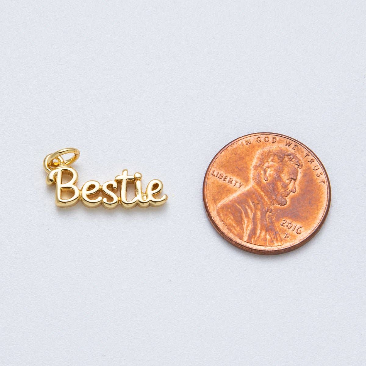 14K Gold Filled 18.5mm "Bestie" Charm