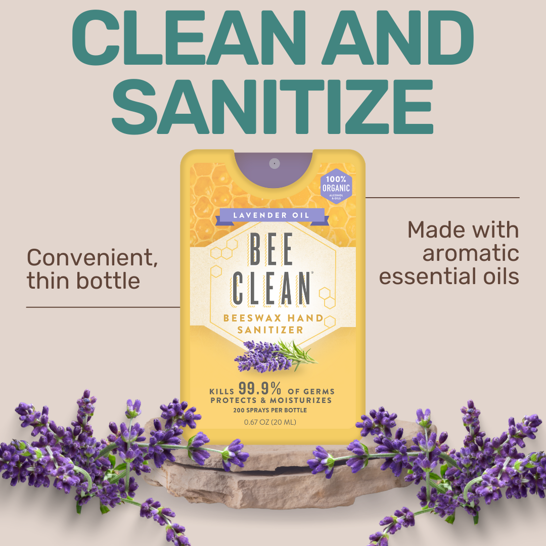 Lavender Bee Clean Organic Beeswax Hand Sanitizer