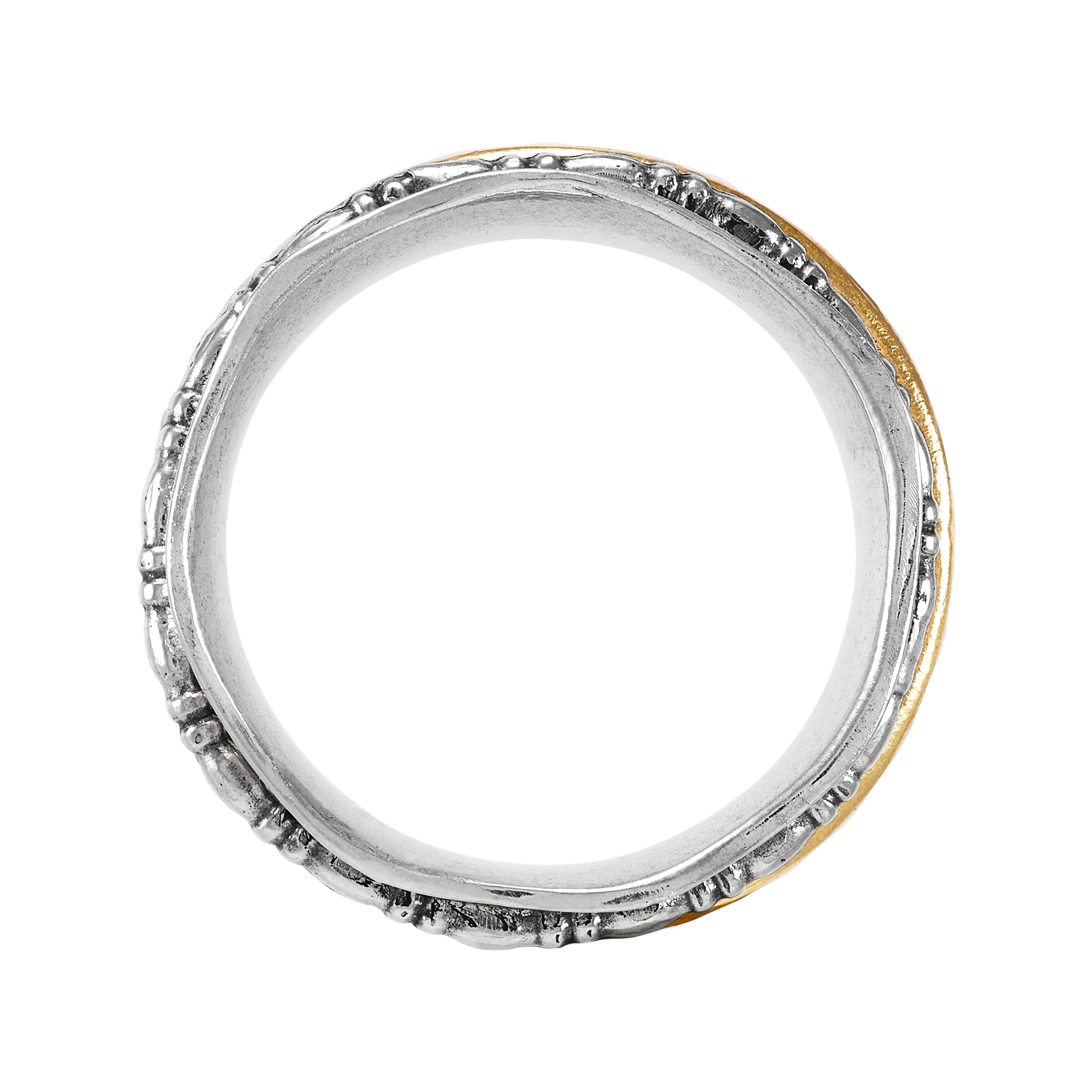 Silpada 'Walk With Her' Silver & 14K Gold Plate Spinner Ring: 8