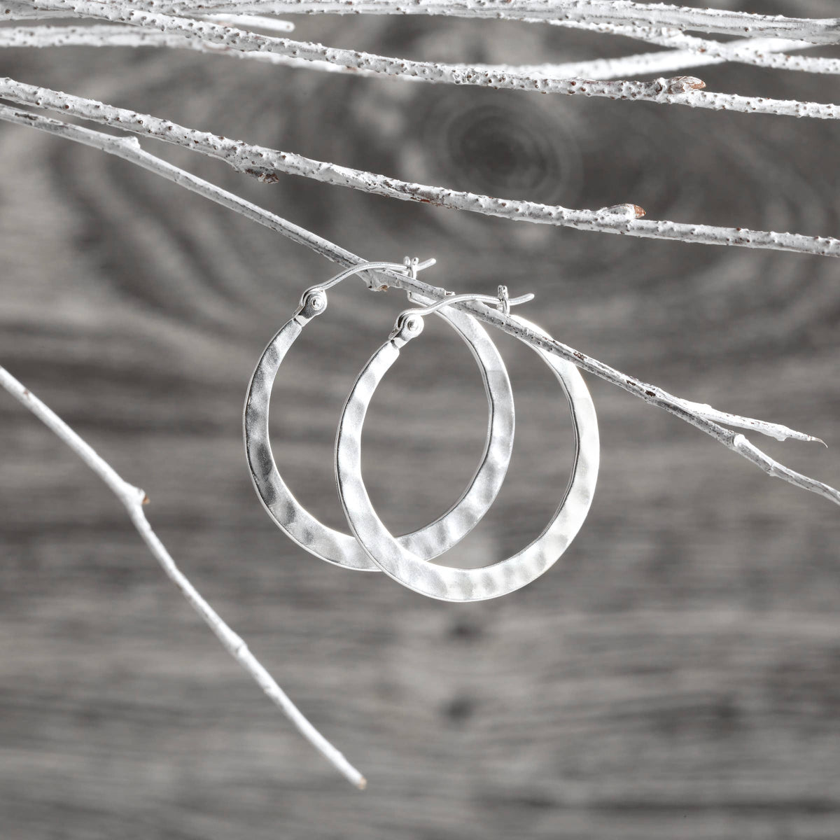 Silpada &#39;Full Circle&#39; Sterling Silver Hoop Earring: Silver