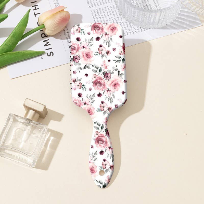 LARGE DETANGLE PADDLE HAIR BRUSH  Vintage Flower