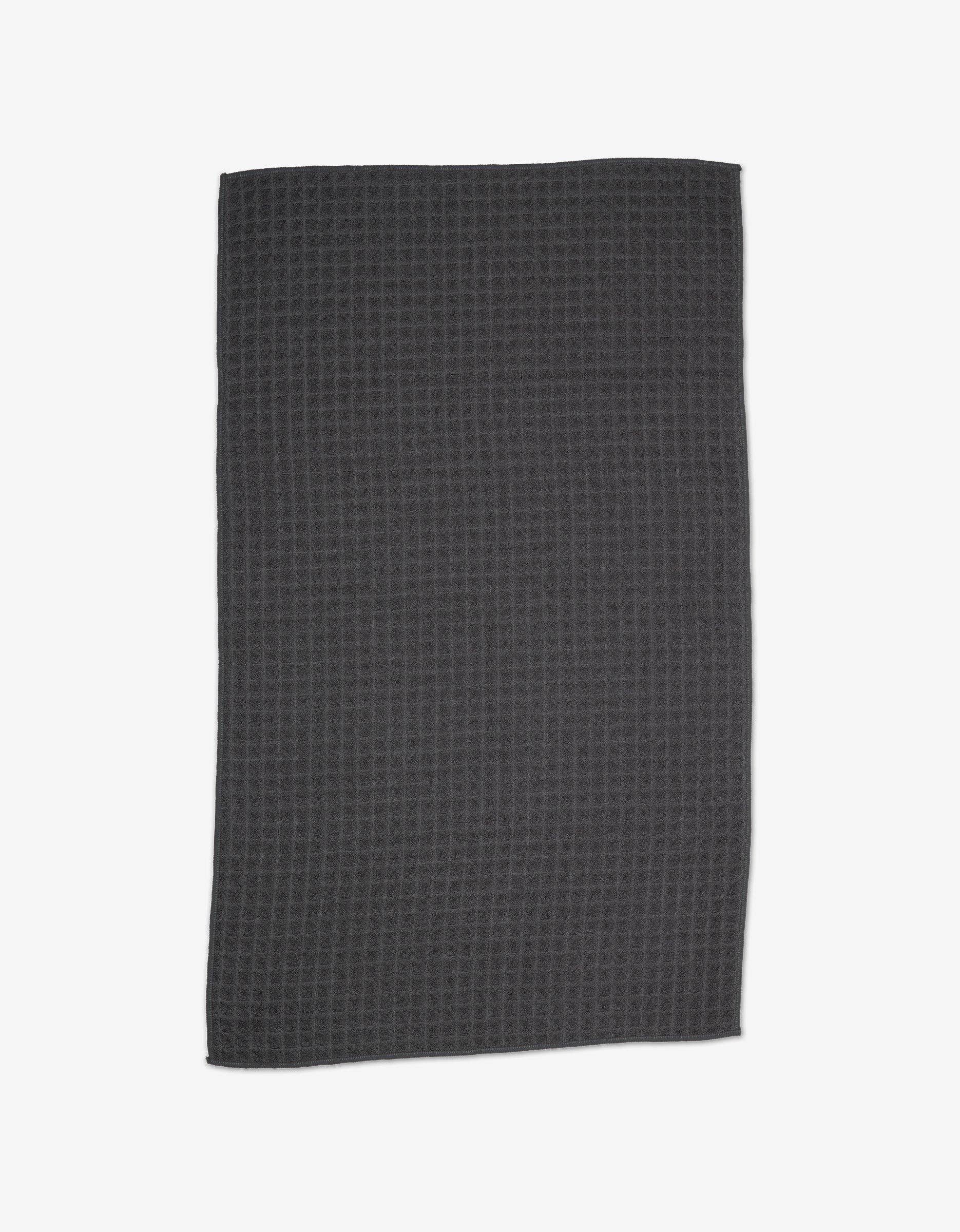Charcoal Waffle Hand Towel by Geometry