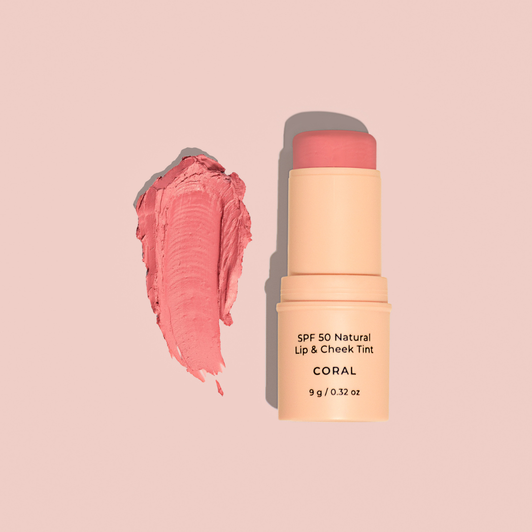 SPF 50 Natural Lip &amp; Cheek Tint - Coral