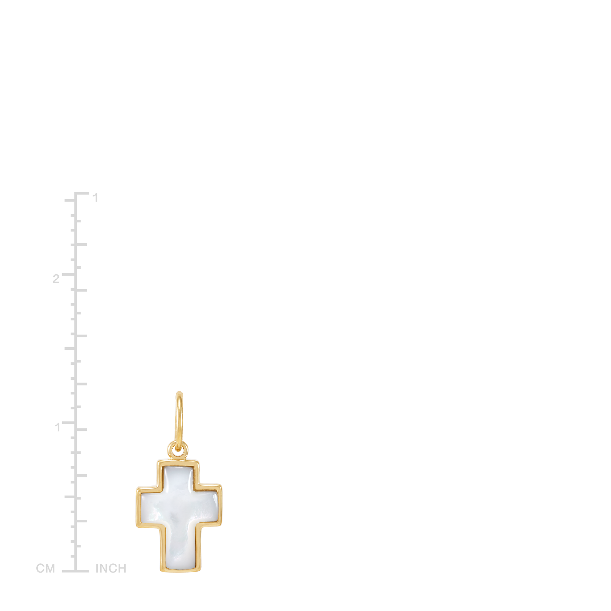 Silpada 'Be Hopeful' Silver with Gold Plating MOP Charm: White