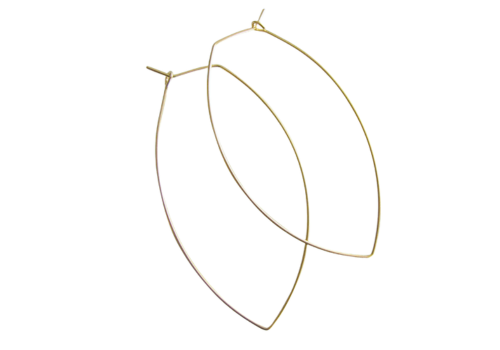 Marquee Hoop Earrings Filled 14k