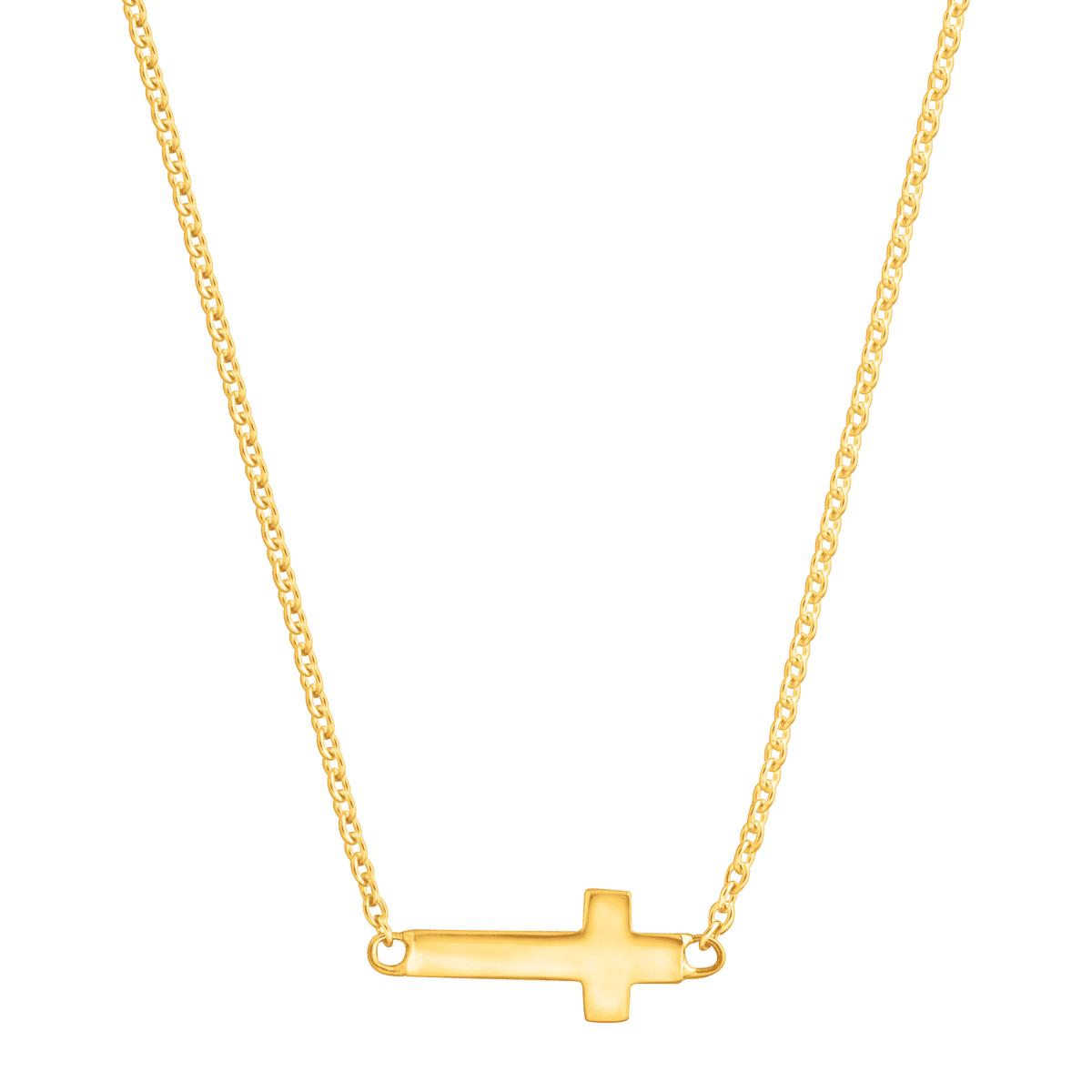 Silpada &#39;Simplex Cross&#39; Horizontal Cross Necklace in Sterlin: Yellow