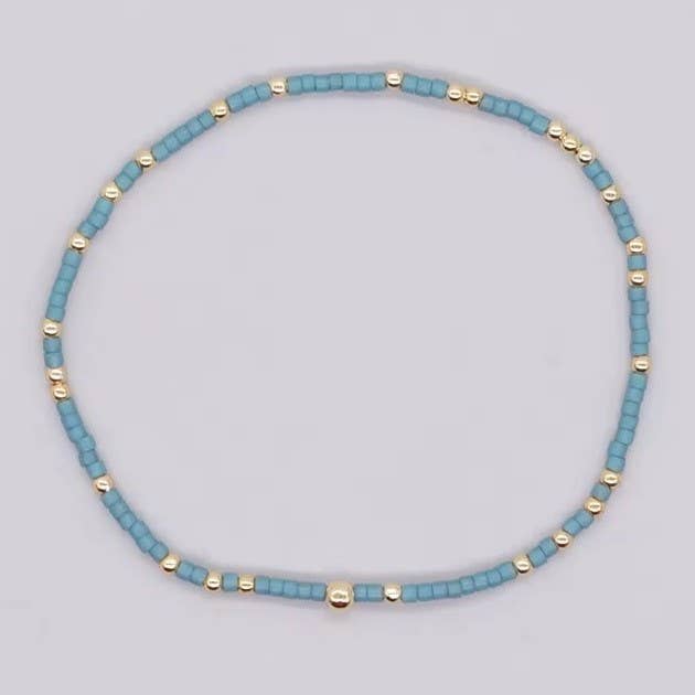 BOHO COLORFUL BALL BEADED BRACELET | 40B5178: PEACH