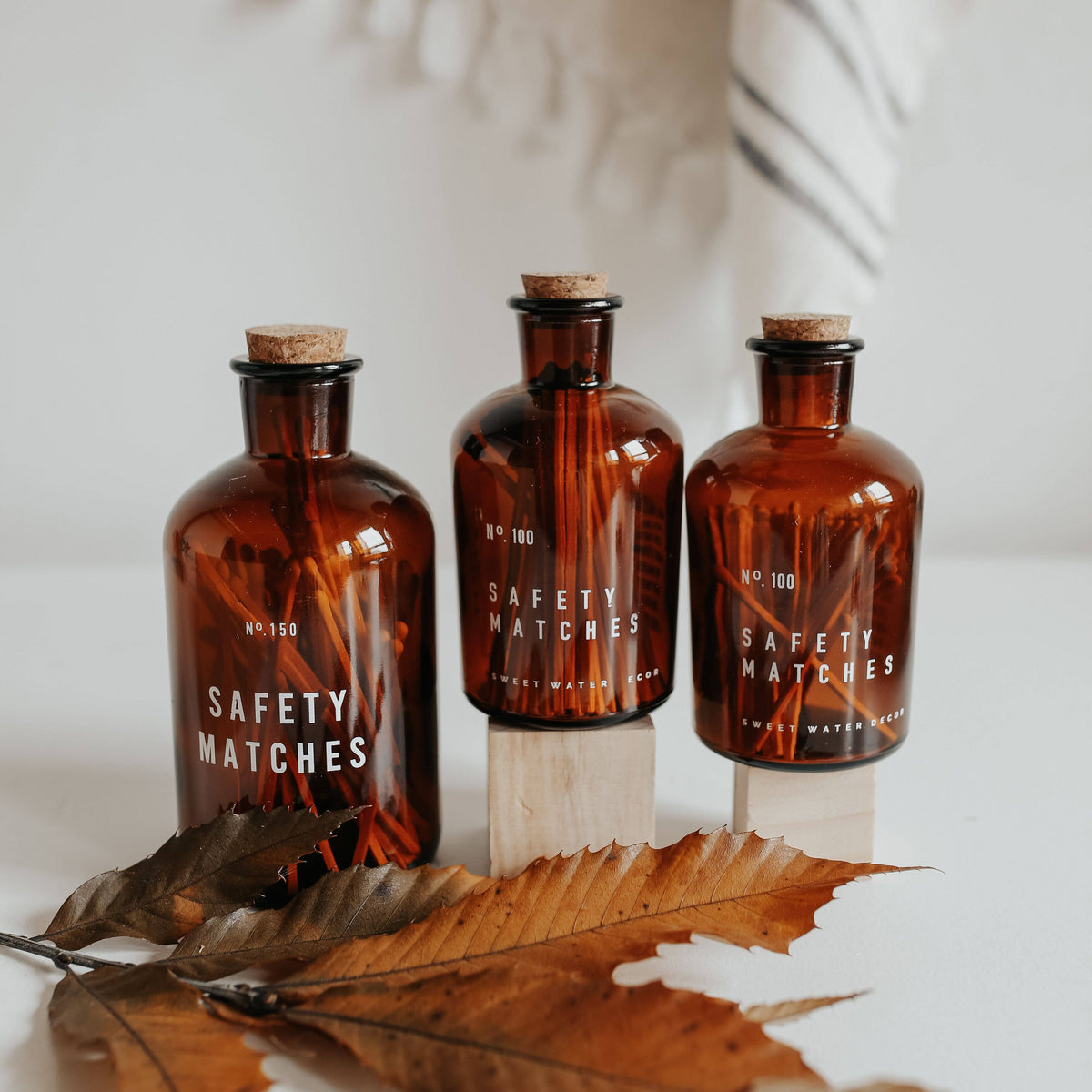 Medium Apothecary Safety Matches, White - Home Decor &amp; Gifts