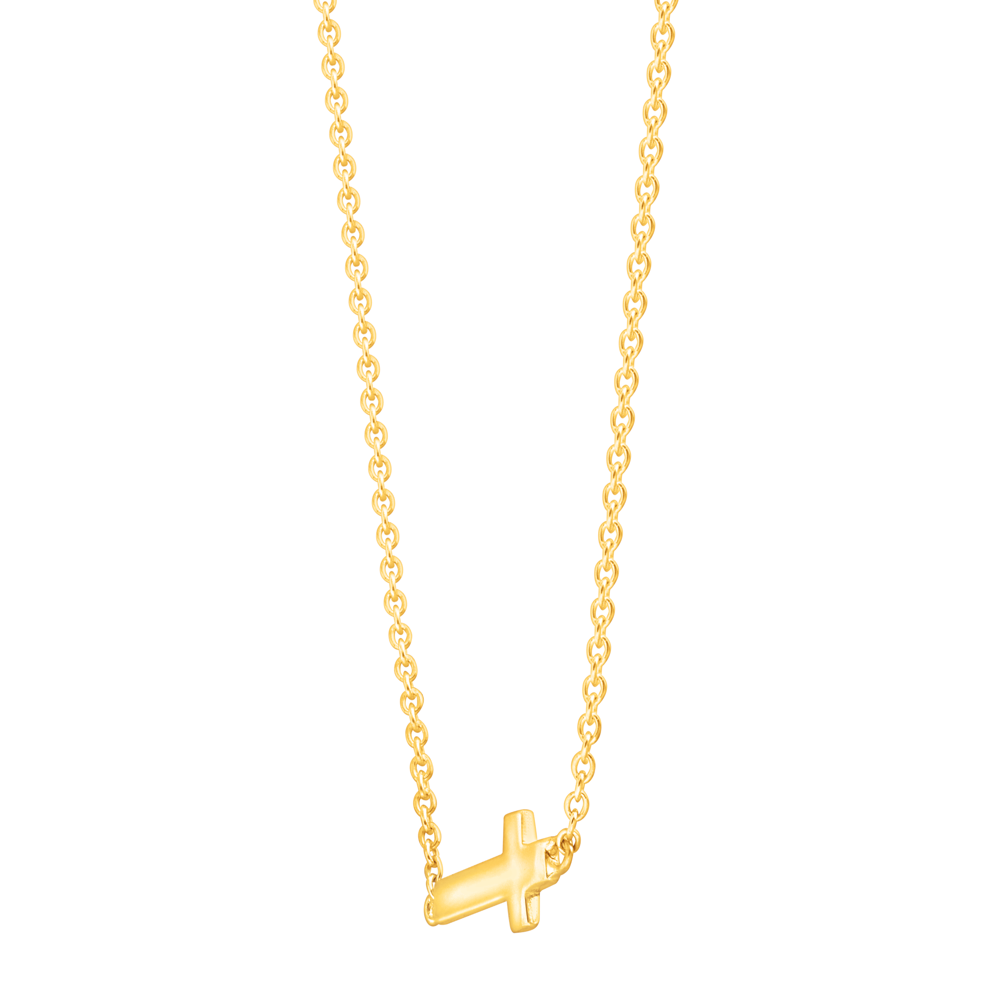 Silpada 'Simplex Cross' Horizontal Cross Necklace in Sterlin: Yellow