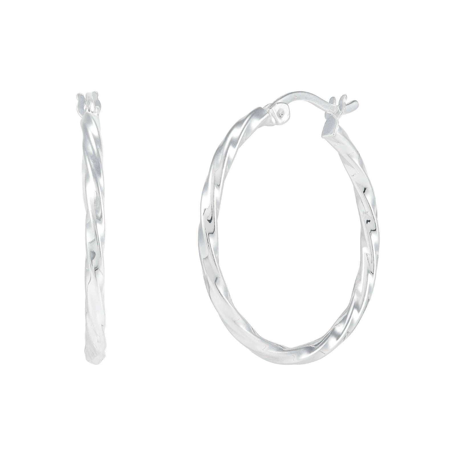 Silpada 'Endless Twists' Hoop Earrings in Sterling Silver: 1